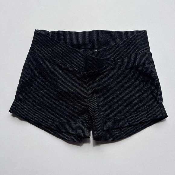 Top Ten USA Pants - Top Ten USA Vintage Pinstripe Black Microshorts